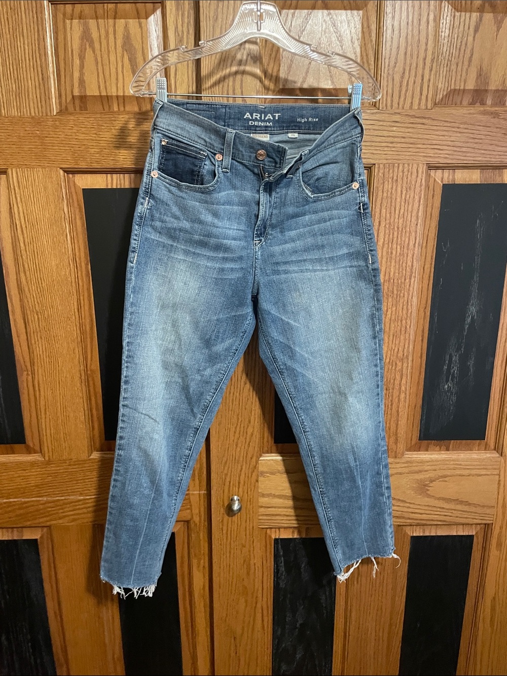 Ariat Women's High-Rise Faded Blue Denim Jeans